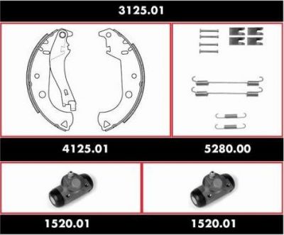 Remsa 3125.01 комплект тормозов, барабанный тормозной механизм на FIAT DOBLO вэн (223, 119)