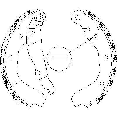 REMSA Колодки барабанные OPEL AscС/KadE/VecA (200x45) (1605833, 4088.00)