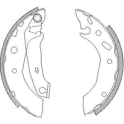 REMSA Колодки барабанные FORD Fiesta 95-02/KA/Puma/MAZDA 121 ->04 (1005960, 4507.01)