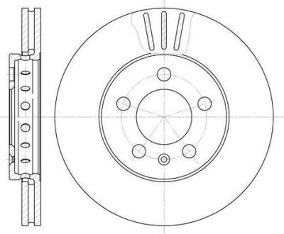 REMSA Торм.диск пер.вент.[256x22] 5 отв.min2 (6545.10)