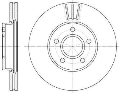 REMSA Диски тормозные передние комплект Ford Focus II , III / Mazda 3/ VOLVO S40 II . (1320352, 6710.10)