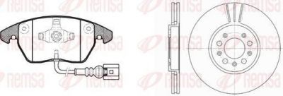 Remsa 81030.03 комплект тормозов, дисковый тормозной механизм на AUDI A1 (8X1, 8XK, 8XF)