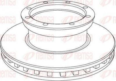 Remsa NCA1054.20 тормозной диск на MERCEDES-BENZ ATEGO