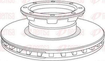 Remsa NCA1057.20 тормозной диск на MERCEDES-BENZ ATEGO