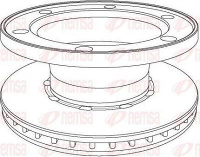 Remsa NCA1077.20 тормозной диск на RENAULT TRUCKS Midliner