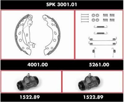 Remsa SPK 3001.01 комплект тормозов, барабанный тормозной механизм на SMART FORTWO Cabrio (451)