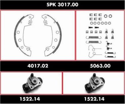 Remsa SPK 3017.00 комплект тормозов, барабанный тормозной механизм на TALBOT 1307-1510