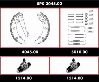 Remsa SPK 3045.02 комплект тормозов, барабанный тормозной механизм на AUDI 80 (81, 85, B2)