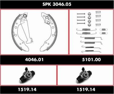 Remsa SPK 3046.05 комплект тормозов, барабанный тормозной механизм на AUDI 90 (89, 89Q, 8A, B3)