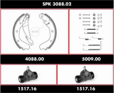 Remsa SPK 3088.02 комплект тормозов, барабанный тормозной механизм на OPEL KADETT E Combo (38_, 48_)