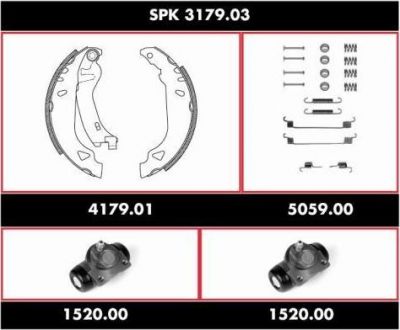 Remsa SPK 3179.03 комплект тормозов, барабанный тормозной механизм на FIAT PUNTO (176)