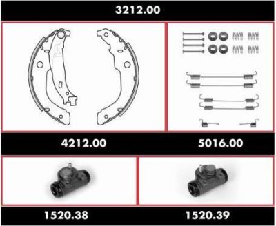 Remsa SPK 3212.00 комплект тормозов, барабанный тормозной механизм на PEUGEOT 207 (WA_, WC_)