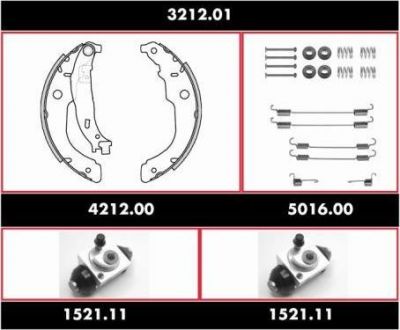 Remsa SPK 3212.01 комплект тормозов, барабанный тормозной механизм на PEUGEOT 207 (WA_, WC_)