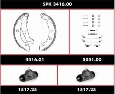 Remsa SPK 3416.00 комплект тормозов, барабанный тормозной механизм на RENAULT MEGANE I Cabriolet (EA0/1_)