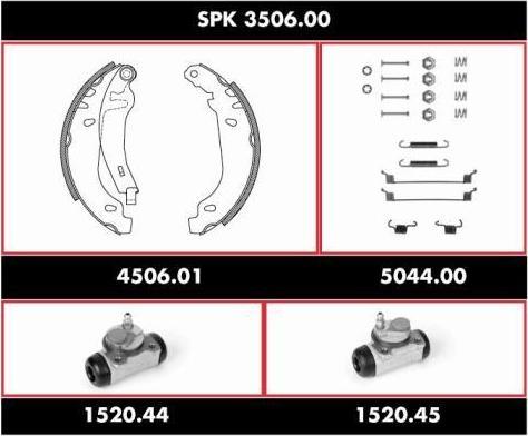 Remsa SPK 3506.00 комплект тормозов, барабанный тормозной механизм на PEUGEOT 306 (7B, N3, N5)