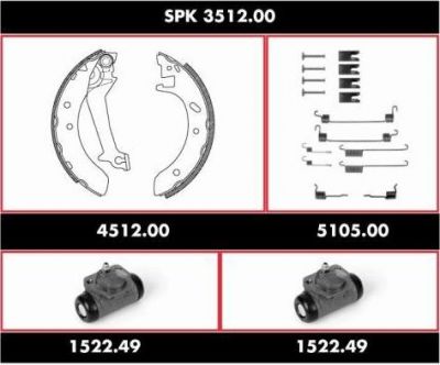 Remsa SPK 3512.00 комплект тормозов, барабанный тормозной механизм на FORD MONDEO I седан (GBP)