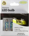 RING LED239B Светодиодная автолампа Ring LED239B 12V С5W 4 X LED спектр BLUE 11 X 38MM