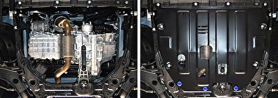 RIVAL RIVAL 111.05318.1 Защита картера + КПП, Ssang Yong Tivoli 2016-, V - 1.6; передний привод (111.05318.1)