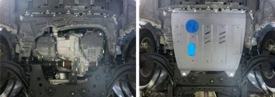 RIVAL RIVAL 333.4151.1 Защита картера + КПП, Nissan Sentra 2014-2017, V - 1.6; АКПП/Nissan Tiida 2015-2016, V -1.6; АКПП (333.4151.1)