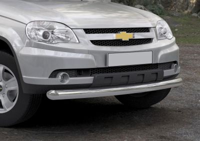 RIVAL RIVAL R.1004.001 Защита переднего бампера d76 + комплект крепежа, RIVAL, Chevrolet Niva 2009- (R.1004.001)