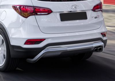 RIVAL RIVAL R.2309.005 Защита заднего бампера d57 скоба + комплект крепежа, RIVAL, Hyundai Santa Fe Premium 2015-2016/Hyund (R.2309.005)