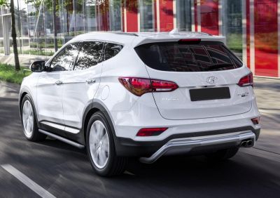RIVAL RIVAL R.2309.005 Защита заднего бампера d57 скоба + комплект крепежа, RIVAL, Hyundai Santa Fe Premium 2015-2016/Hyund (R.2309.005)
