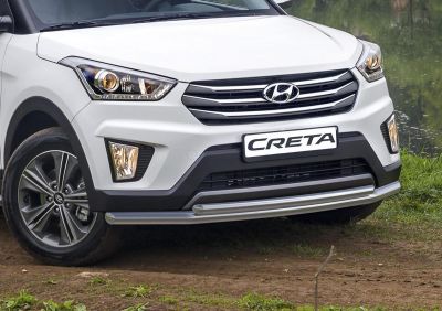 RIVAL RIVAL R.2310.002 Защита переднего бампера d57+d42 + комплект крепежа, RIVAL, Hyundai Creta 2016- (R.2310.002)