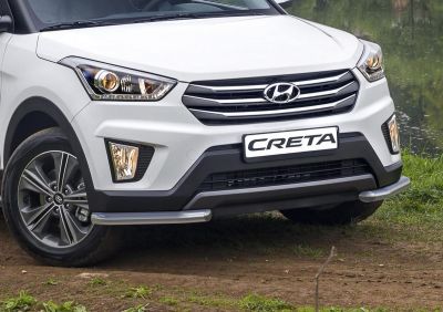 RIVAL RIVAL R.2310.003 Защита переднего бампера d57 уголки + комплект крепежа, RIVAL, Hyundai Creta 2016- (R.2310.003)