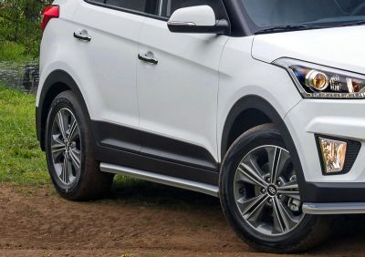 RIVAL RIVAL R.2310.005 Защита порогов d57 + комплект крепежа, RIVAL, Hyundai Creta 2016- (R.2310.005)