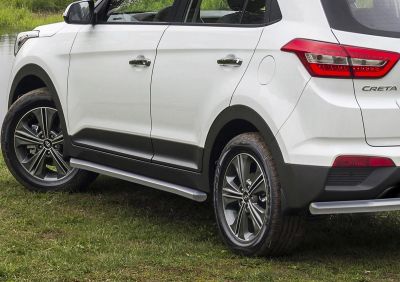 RIVAL RIVAL R.2310.009 Защита заднего бампера d57 + комплект крепежа, RIVAL, Hyundai Creta 2016- (R.2310.009)