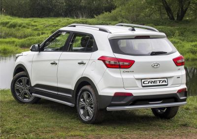 RIVAL RIVAL R.2310.009 Защита заднего бампера d57 + комплект крепежа, RIVAL, Hyundai Creta 2016- (R.2310.009)
