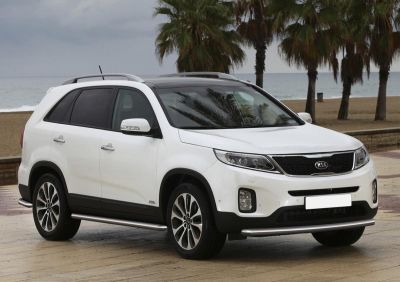 RIVAL RIVAL R.2807.001 Защита переднего бампера d57+ комплект крепежа, RIVAL, Kia Sorento 2012- (R.2807.001)