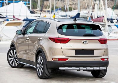 RIVAL RIVAL R.2809.007 Защита заднего бампера d57 усиленная + комплект крепежа, RIVAL, Kia Sportage 2016- (R.2809.007)