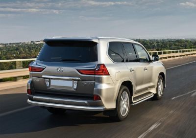 RIVAL RIVAL R.3210.009 Защита заднего бампера 75х42 овал + комплект крепежа, RIVAL, Lexus LX 2015- (R.3210.009)