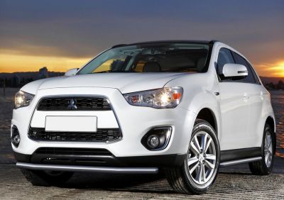 RIVAL RIVAL R.4006.004 Защита переднего бампера d57 + комплект крепежа, RIVAL, Mitsubishi ASX 2010-2013-2015 (R.4006.004)
