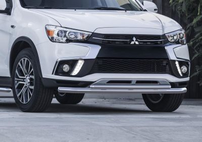 RIVAL RIVAL R.4013.001 Защита переднего бампера d57+d42 + комплект крепежа, RIVAL, Mitsubishi ASX 2017- (R.4013.001)