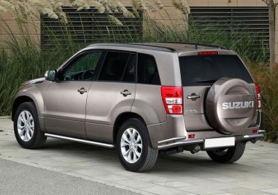 RIVAL RIVAL R.5507.008 Защита заднего бампера d57+d42 уголки + комплект крепежа, RIVAL, Suzuki Grand Vitara 2012-2016 (R.5507.008)