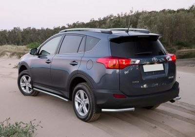 RIVAL RIVAL R.5712.015 Защита заднего бампера d57 уголки + комплект крепежа, RIVAL, Toyota Rav 4 2013-2015 (R.5712.015)
