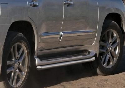 RIVAL RIVAL R.5713.013 Защита штатного порога d57 + комплект крепежа, RIVAL, Toyota Land Cruiser 200 2011-2015-/Lexus LX 20 (R.5713.013)