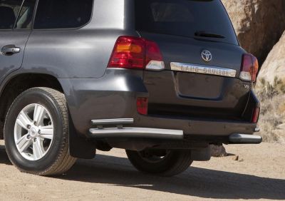 RIVAL RIVAL R.5713.017 Защита заднего бампера d76+d42 уголки + комплект крепежа, RIVAL, Toyota Land Cruiser 200 2011-2015 (R.5713.017)