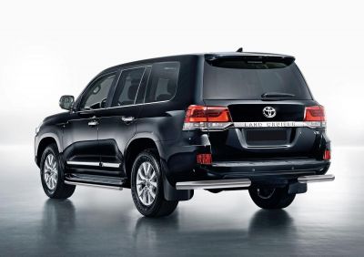 RIVAL RIVAL R.5717.009 Защита заднего бампера d76 уголки + комплект крепежа, RIVAL, Toyota Land Cruiser 200 2015- (R.5717.009)