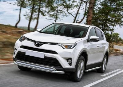 RIVAL RIVAL R.5718.001 Защита переднего бампера d57+d42 + комплект крепежа, RIVAL, Toyota Rav 4 2015- (R.5718.001)