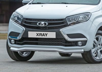 RIVAL RIVAL R.6003.002 Защита переднего бампера d57 волна + комплект крепежа, RIVAL, Lada X-Ray 2015- (R.6003.002)