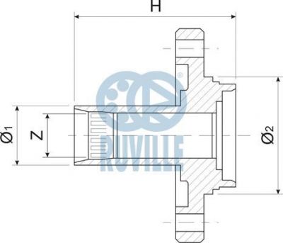 Ruville 485816 ступица колеса на FIAT UNO (146A/E)