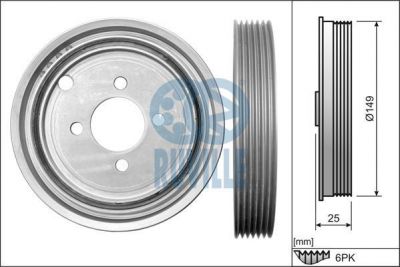 Ruville 515912 ременный шкив, коленчатый вал на PEUGEOT 806 (221)