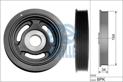 Ruville 515916 ременный шкив, коленчатый вал на PEUGEOT 208