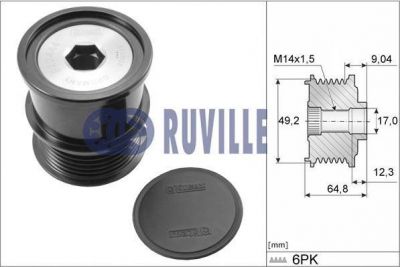 Ruville 55267 механизм свободного хода генератора на FORD TRANSIT CONNECT фургон
