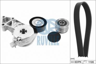 Ruville 5544480 поликлиновой ременный комплект на SKODA OCTAVIA (1Z3)