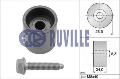 RUVILLE ролик ГРМ обводной VAG 1.9TD A6/B5 99- (045109244A, 55465)