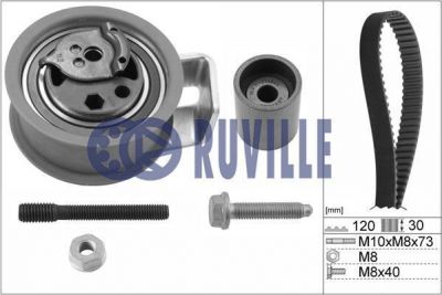 RUVILLE Ремень ГРМ (комплект) VW VW PASSAT (3B3) 1.9 TDI (038 198 119, 5549470)